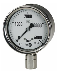 安全型超高压压力表;不带/带电接点;表盘100毫米