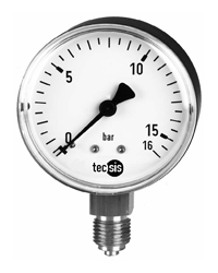 标准型波登管压力表;表盘40,50,63毫米