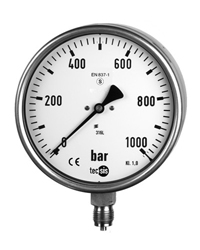 全不锈钢安全型波登管压力表;充液耐震/不充液;表盘160毫米