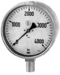 波登管压力表,不锈钢系列,安全型,针对高压测量,精度等级0.6和0.25,表圆直径160