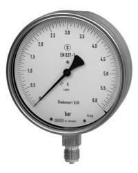 波登管压力表,检测仪表系列,安全型,可选项充液,精度等级0.6,表圆直径160
