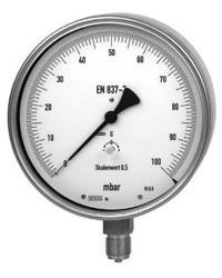 膜盒式压力表,检测仪表系列,铜合金/不锈钢测量系统,精度等级0.6,表圆直径160