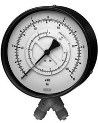 差压表,带有波登管,标准型,叉型压力接头,表圆直径100,160